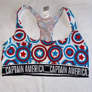 NWOT‎ Captain America Marvel SportsBra Cotton XL